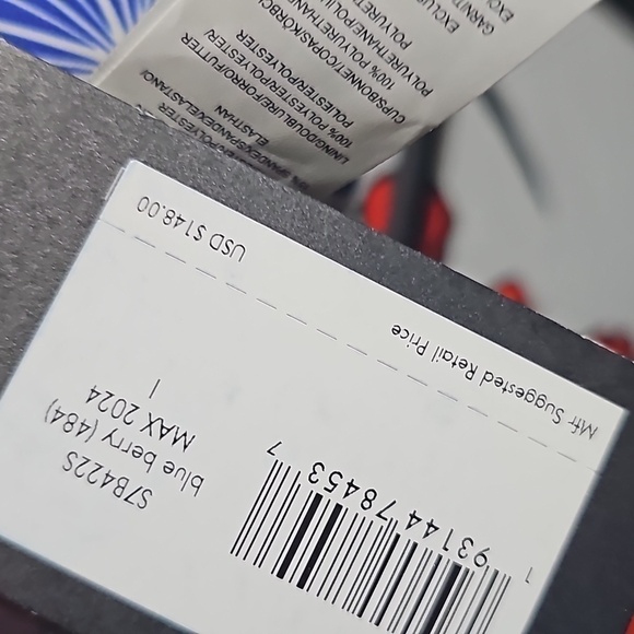 Kate Spade New York Blue Beryy Seashell Swim Padded Bra Size Large NWT - Picture 7 of 10